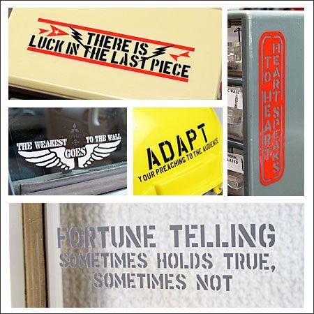 ミリタリー ステッカー おしゃれ かっこいい アメリカン ステンシル アルファベット 転写 世田谷ベース ことわざ 過ぎたことは水に流せ |  | 03