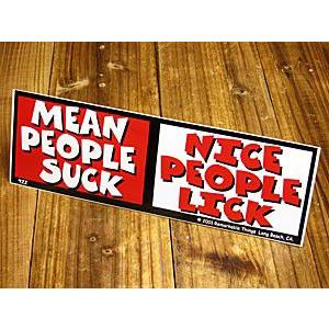 バンパーステッカー（シール、デカール）/Mean people suck... メール便OK＿SC-DDTT922-MON | 