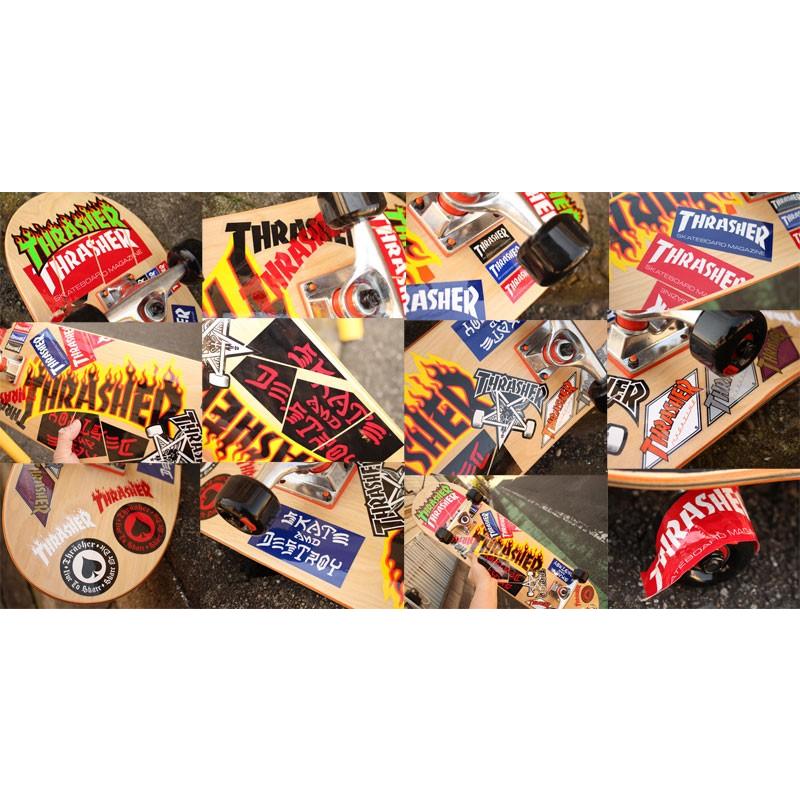 スラッシャー ステッカー ブランド かっこいい おしゃれ アウトドア アメリカン スケボー ストリート 車 バイク スーツケース Thrasher Logo Mini Sc 947 Gen U S Junkyard 通販 Yahoo ショッピング