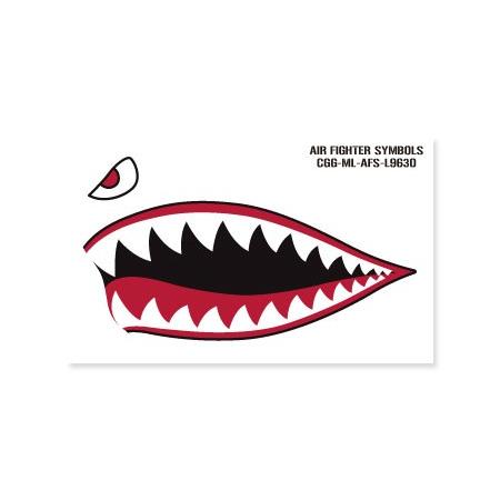 ミリタリー ステッカー アメリカン 車 おしゃれ かっこいい スーツケース バイク カーステッカー 戦闘機 Air Fighter Symbols シャーク レッド サイズl 左向き Sc Afsl9630 Ahd U S Junkyard 通販 Yahoo ショッピング