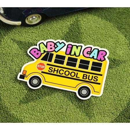 BABY IN CAR ステッカー 車 赤ちゃん アメリカン 赤ちゃん乗ってます おしゃれ かっこいい SCHOOL BUS サイズS｜planfirst