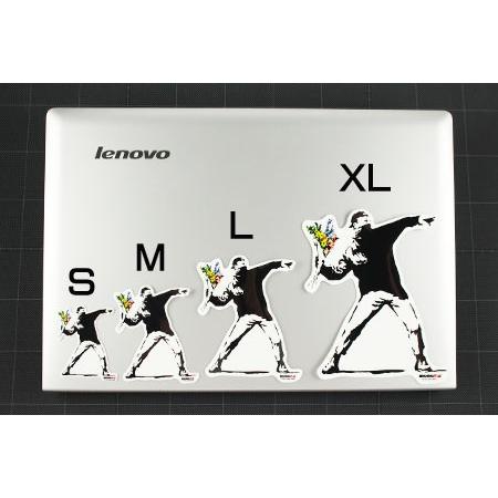 バンクシー ステッカー シール パソコン ウォールステッカー おしゃれ かっこいい スーツケース インテリア アウトドア 車 Banksy Flower Bomber サイズm Sc Bnk001m Gen U S Junkyard 通販 Yahoo ショッピング