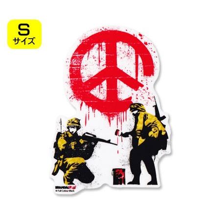 バンクシー ステッカー シール パソコン ウォールステッカー おしゃれ かっこいい スーツケース インテリア アウトドア 車 Banksy Cnd Soldiers サイズs