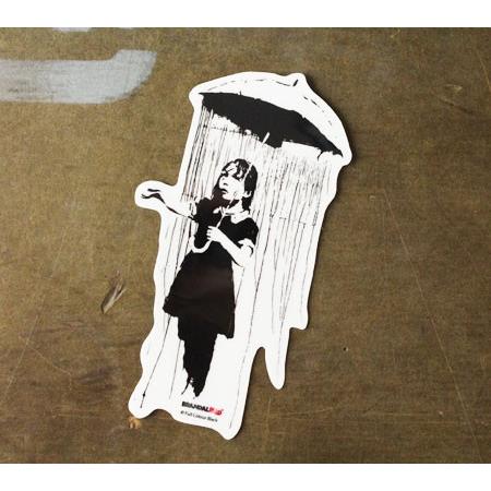 最適な材料 バンクシー ステッカー シール パソコン ウォールステッカー おしゃれ かっこいい スーツケース インテリア アウトドア 車 Banksy Umbrella Girl サイズxl Cisama Sc Gov Br