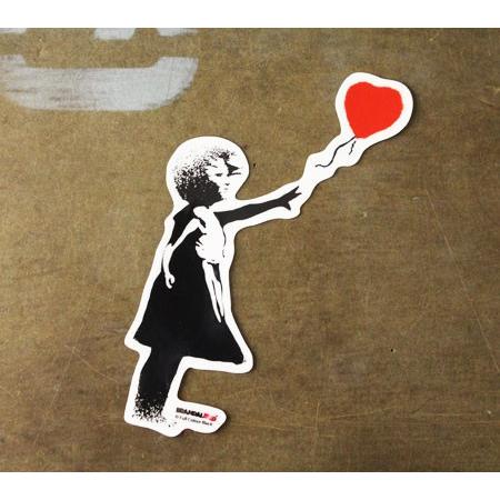 バンクシー ステッカー シール パソコン ウォールステッカー おしゃれ かっこいい スーツケース インテリア アウトドア 車 Banksy Balloon Girl サイズm Sc Bnk010m Gen U S Junkyard 通販 Yahoo ショッピング