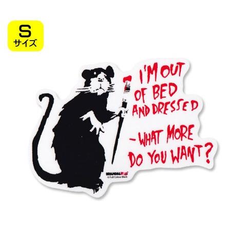 バンクシー ステッカー シール パソコン ウォールステッカー おしゃれ かっこいい スーツケース インテリア アウトドア 車 Banksy Out Of Bed Rat サイズs Sc Bnk016s Gen U S Junkyard 通販 Yahoo ショッピング