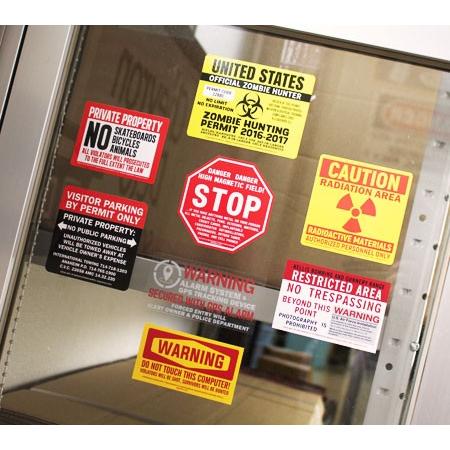 ステッカー アメリカン おしゃれ かっこいい 警告 注意 WARNING ワーニング BADASS STICKER SUPPLY イエロー ...