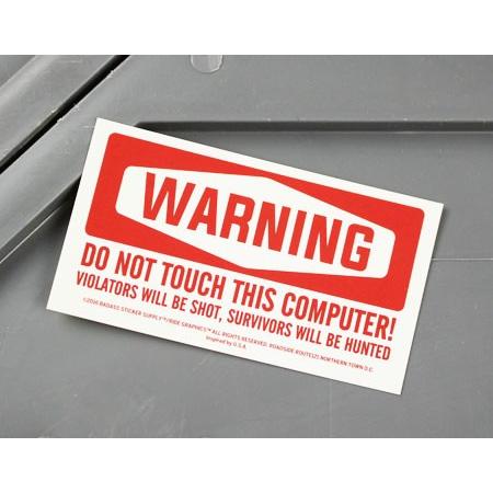 ステッカー アメリカン おしゃれ かっこいい 警告 注意 WARNING