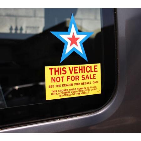 ステッカー 車 アメリカン 業務用 おしゃれ かっこいい ディーラー Not