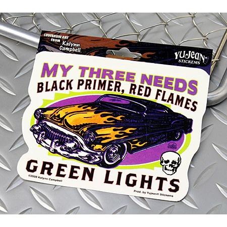 ステッカー 車 アメリカン おしゃれ バイク かっこいい ホットロッド MY THREE NEEDS YUJEAN | 