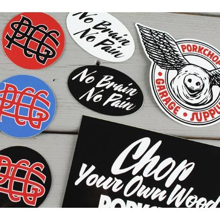 ポークチョップ PORKCHOP ステッカー アメリカン 車 かっこいい