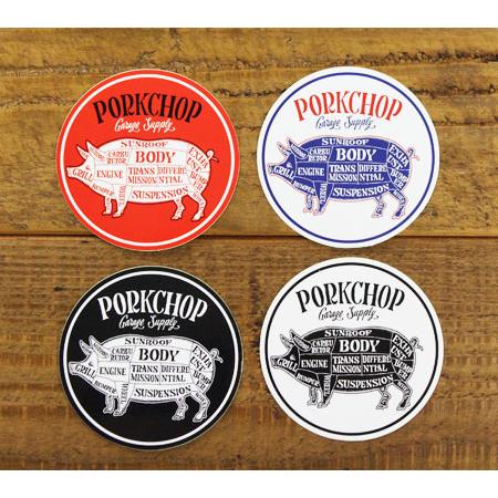 ポークチョップ ステッカー 車 アメリカン おしゃれ バイク かっこいい