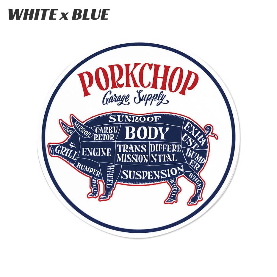 ポークチョップ ステッカー 車 アメリカン おしゃれ バイク かっこいい