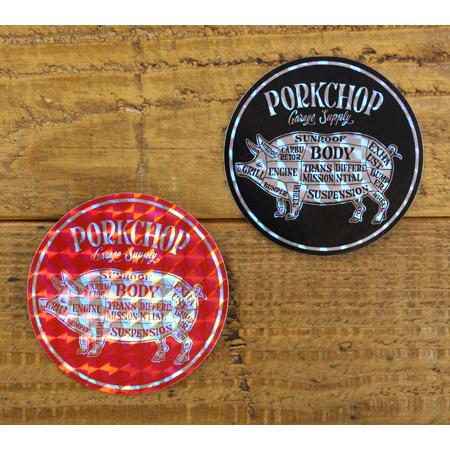 ポークチョップ ステッカー 車 アメリカン おしゃれ バイク かっこいい