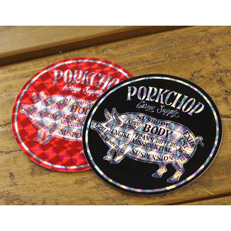 ポークチョップ ステッカー 車 アメリカン おしゃれ バイク かっこいい