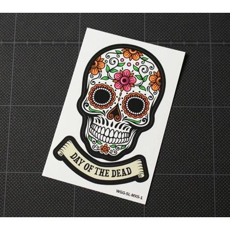 ステッカー スカル メキシカンスカル アメリカン 車 おしゃれ かっこいい スーツケース バイク MEXICAN SKULL DAY OF THE DEAD ホワイト｜planfirst｜02