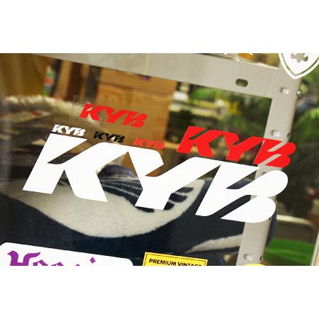 ステッカー KYB カヤバ 車 バイク おしゃれ かっこいい カーステッカー レーシング モータースポーツ ショックアブソーバー  転写ステッカー ロゴ サイズL |  | 04