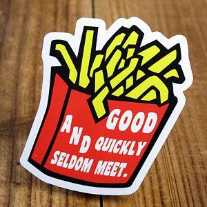 ステッカー 車 アメリカン おしゃれ バイク ヘルメット かっこいい フライドポテト 早かろう悪かろう メール便ok Sc Ps227 Sxw 贈与