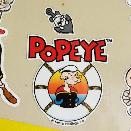 アメリカンキャラクター　ポパイ ポパイ ステッカー キャラクター アメリカ おしゃれ かわいい 車
