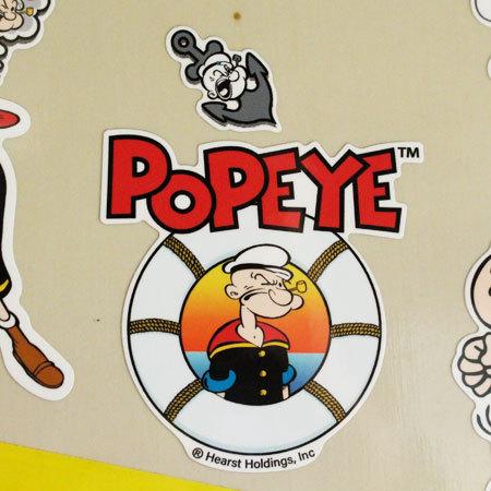 ポパイ ステッカー キャラクター アメリカ おしゃれ かわいい 車 バイク アウトドア キャンプ カーステッカー POPEYE PO-05｜planfirst｜04