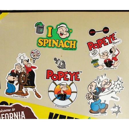 アメリカンキャラクター　ポパイ ポパイ ステッカー キャラクター アメリカ おしゃれ かわいい 車