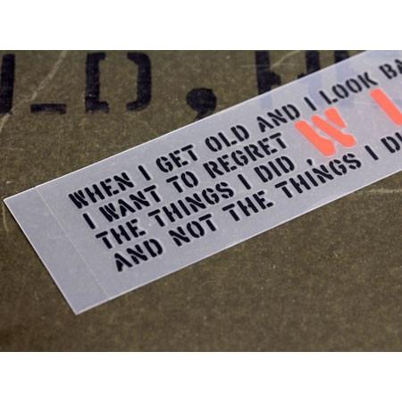 アメリカンミリタリーステンシル転写ステッカー やらなかったことを後悔するよりやって後悔したい メール便ok Sc Pst056 Sxw Sc Pst056 Sxw U S Junkyard 通販 Yahoo ショッピング