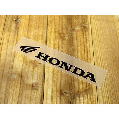 ステッカー ホンダ アメリカン 車 おしゃれ バイク ヘルメット かっこいい HONDA 転写式 ウイング ロゴ ブラック サイズS | ホンダ