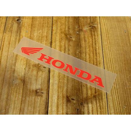 ステッカー ホンダ アメリカン 車 おしゃれ バイク ヘルメット かっこいい HONDA 転写式 ウイング ロゴ レッド サイズS | ホンダ