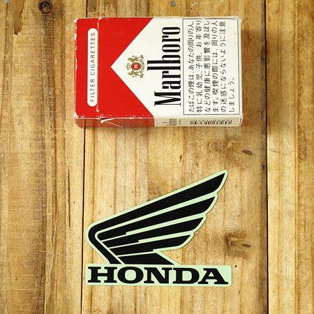 ステッカー ホンダ アメリカン 車 おしゃれ バイク ヘルメット かっこいい HONDA ウイング ブラック 左向き | ホンダ | 01