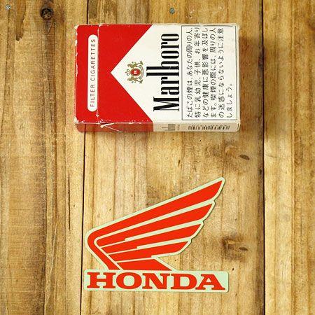 ステッカー ホンダ アメリカン 車 おしゃれ バイク ヘルメット かっこいい HONDA ウイング レッド 左向き | ホンダ | 01