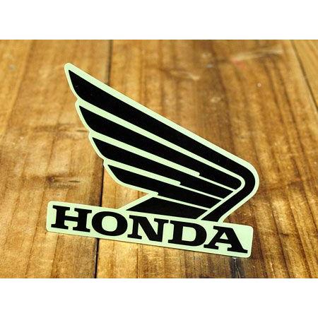 ステッカー ホンダ アメリカン 車 おしゃれ バイク ヘルメット かっこいい HONDA ウイング ブラック 右向き | ホンダ