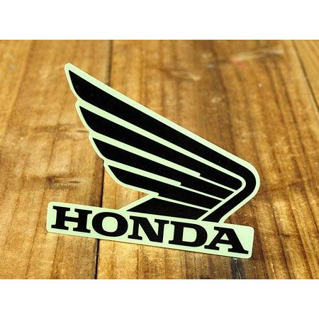 ステッカー ホンダ 車 アメリカン おしゃれ バイク ヘルメット かっこいい HONDA ウイング ブラック 右向き メール便OK＿SC-R340-TMS｜planfirst