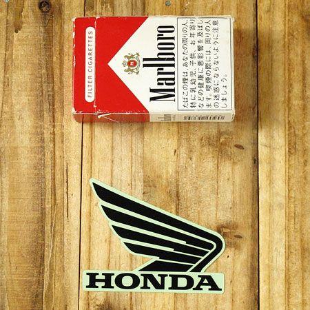 ステッカー ホンダ アメリカン 車 おしゃれ バイク ヘルメット かっこいい HONDA ウイング ブラック 右向き | ホンダ | 01