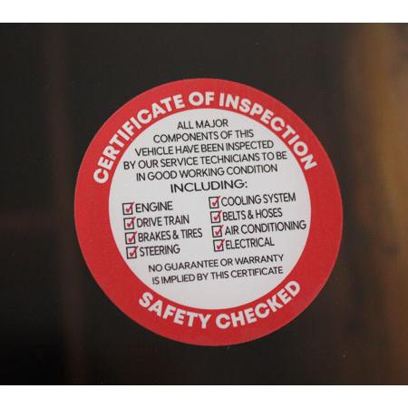 ステッカー 車 アメリカン おしゃれ バイク ヘルメット かっこいい オイル 点検証 整備 車検 INSPECTION 裏貼り レッド |  | 04