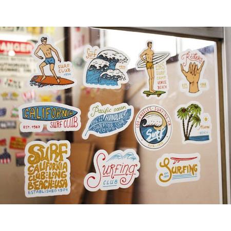 ステッカー サーフィン アメリカン 車 アウトドア スーツケース おしゃれ かっこいい レトロ ビンテージ 海 Surfs Up Decal サーフボード California Surf Club Sc Sfu7603 Ahd U S Junkyard 通販 Yahoo ショッピング
