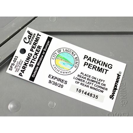 た　US製【 Parking Permit】8枚＠パーミット送料無料 パーキングパーミットステッカー 車 アメリカン 駐車許可 パロディ