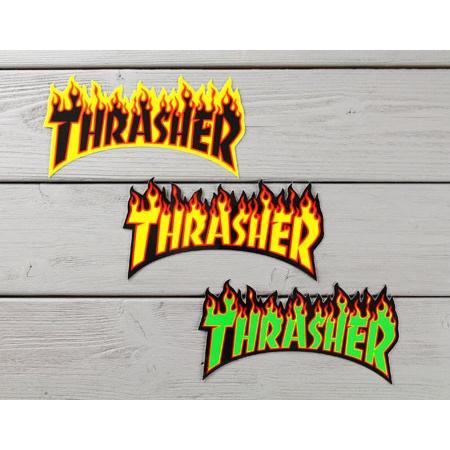 スラッシャー ステッカー ブランド かっこいい おしゃれ アウトドア アメリカン スケボー ストリート 車 バイク スーツケース Thrasher Flame Big Sc Th297 Gen U S Junkyard 通販 Yahoo ショッピング