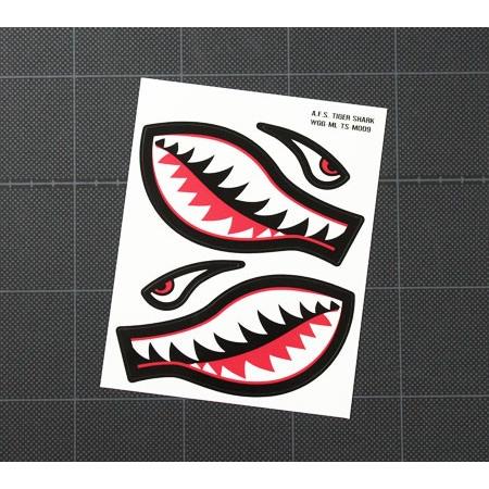 ミリタリー ステッカー アメリカン 車 おしゃれ かっこいい アウトドア スーツケース バイク タイガーシャーク 左右セット サイズM TSM009 |  | 01