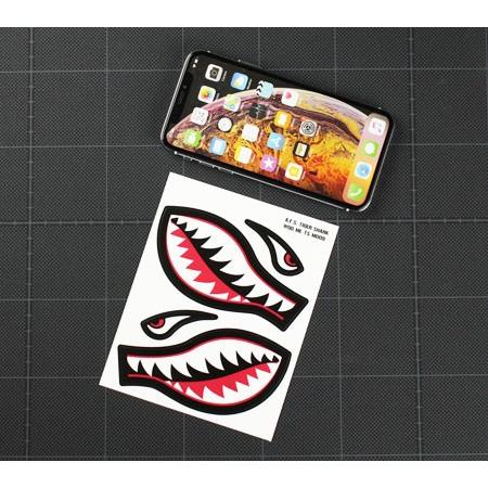 ミリタリー ステッカー アメリカン 車 おしゃれ かっこいい アウトドア スーツケース バイク タイガーシャーク 左右セット サイズM TSM009 |  | 02