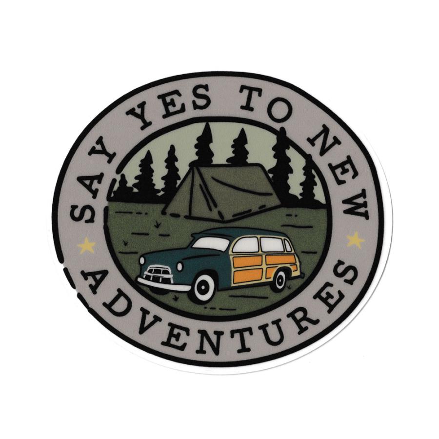 ステッカー アウトドア アメリカン おしゃれ スーツケース 車 バイク かっこいい キャンプ Vintage Outdoor Budges Say Yes Sc Vob023 Ahd U S Junkyard 通販 Yahoo ショッピング