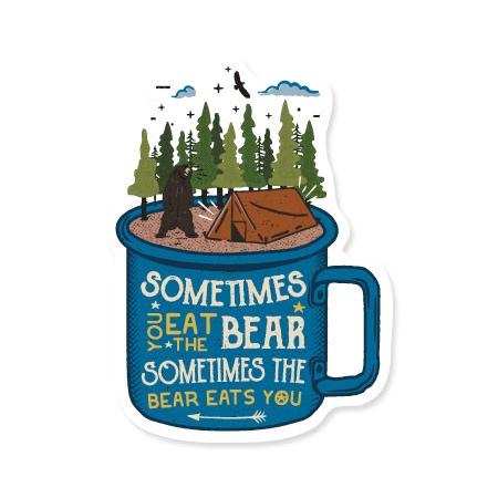 ステッカー アウトドア アメリカン おしゃれ スーツケース 車 バイク かっこいい キャンプ 動物 クマ マグカップ Vintage Outdoor Budges Bear Eats You Sc Vob024 Ahd U S Junkyard 通販 Yahoo ショッピング