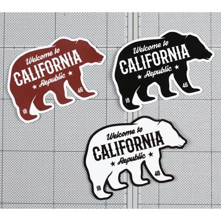 休日限定 ステッカー アメリカン おしゃれ かっこいい 車 クマ 熊 カリフォルニア アウトドア キャンプ スーツケース Welcome To California Decal グリズリー サイズm Aynaelda Com