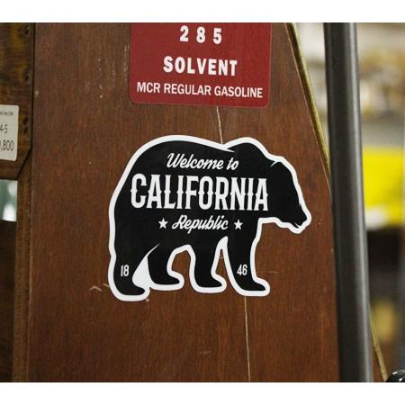 ステッカー アメリカン おしゃれ かっこいい 車 クマ 熊 カリフォルニア アウトドア キャンプ スーツケース Welcome to California Decal グリズリー サイズM｜planfirst｜06