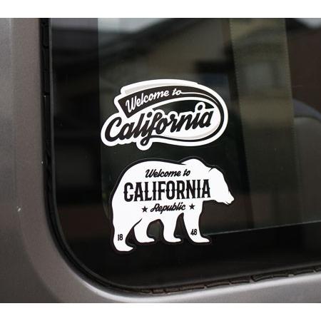 ステッカー アメリカン おしゃれ かっこいい 車 クマ 熊 カリフォルニア アウトドア キャンプ スーツケース Welcome to California Decal グリズリー サイズM｜planfirst｜07