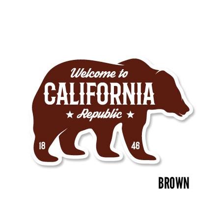 休日限定 ステッカー アメリカン おしゃれ かっこいい 車 クマ 熊 カリフォルニア アウトドア キャンプ スーツケース Welcome To California Decal グリズリー サイズm Aynaelda Com