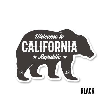 ステッカー アメリカン おしゃれ かっこいい 車 クマ 熊 カリフォルニア アウトドア キャンプ スーツケース Welcome to California Decal グリズリー サイズM｜planfirst｜09