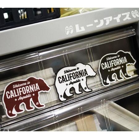 ステッカー アメリカン おしゃれ かっこいい 車 クマ 熊 カリフォルニア アウトドア キャンプ スーツケース Welcome to California Decal グリズリー サイズS｜planfirst｜05