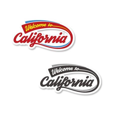 ステッカー アメリカン おしゃれ かっこいい 車 カリフォルニア アウトドア キャンプ スーツケース カーステッカー Welcome to California Decal ロゴ サイズS｜planfirst