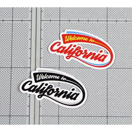 ステッカー アメリカン おしゃれ かっこいい 車 カリフォルニア アウトドア キャンプ スーツケース カーステッカー Welcome to California Decal ロゴ サイズS｜planfirst｜02
