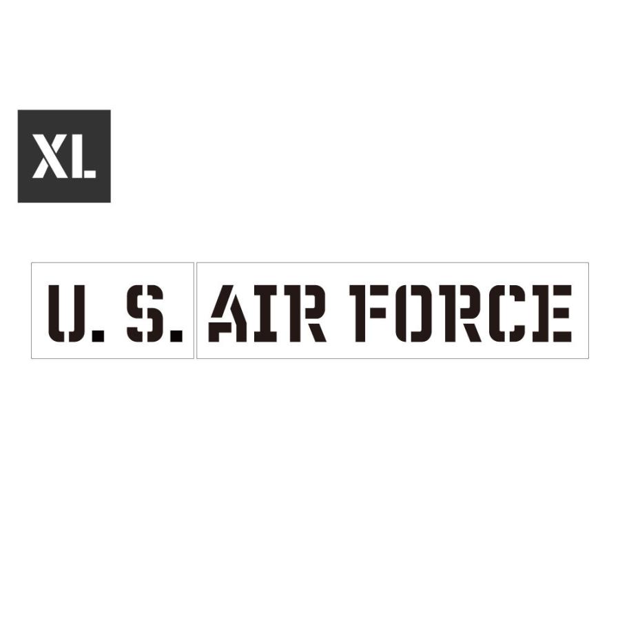 ステンシルシート ステンシルプレート ステンシル アルファベット DIY クイックステンシル サイズXL U.S. AIR FORCE アメリカ空軍 | 